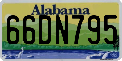 AL license plate 66DN795