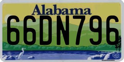 AL license plate 66DN796