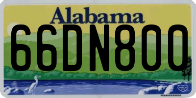 AL license plate 66DN800