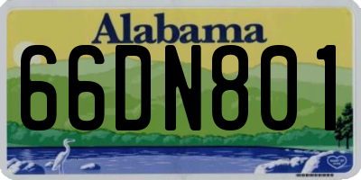 AL license plate 66DN801