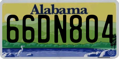 AL license plate 66DN804