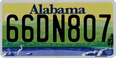 AL license plate 66DN807