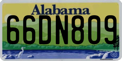 AL license plate 66DN809