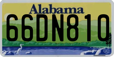 AL license plate 66DN810