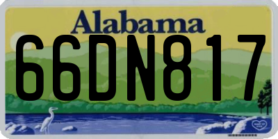 AL license plate 66DN817