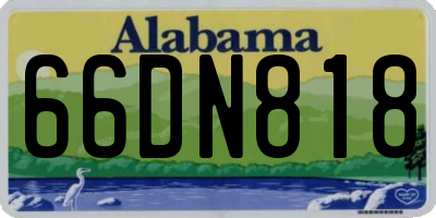AL license plate 66DN818
