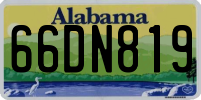 AL license plate 66DN819