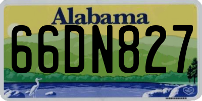 AL license plate 66DN827