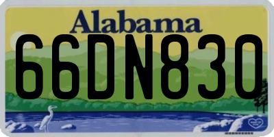 AL license plate 66DN830