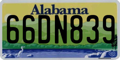 AL license plate 66DN839