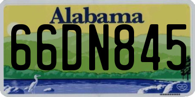 AL license plate 66DN845