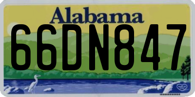 AL license plate 66DN847