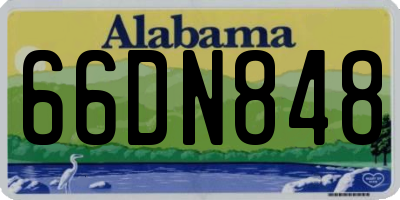 AL license plate 66DN848