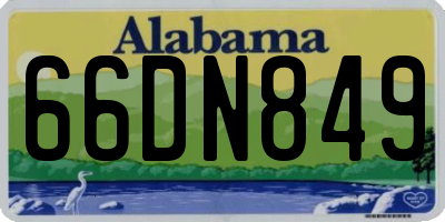 AL license plate 66DN849