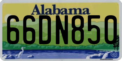 AL license plate 66DN850