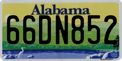 AL license plate 66DN852