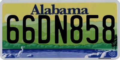 AL license plate 66DN858