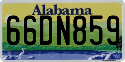 AL license plate 66DN859