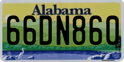 AL license plate 66DN860
