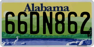AL license plate 66DN862