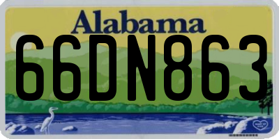 AL license plate 66DN863