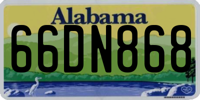 AL license plate 66DN868