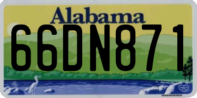 AL license plate 66DN871
