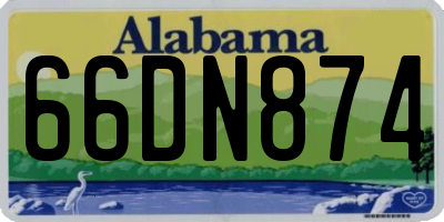 AL license plate 66DN874