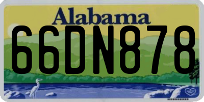 AL license plate 66DN878