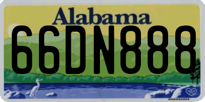 AL license plate 66DN888