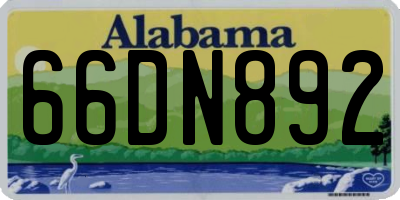 AL license plate 66DN892