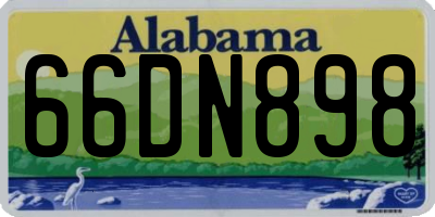 AL license plate 66DN898
