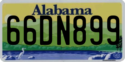 AL license plate 66DN899