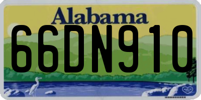 AL license plate 66DN910