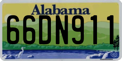 AL license plate 66DN911