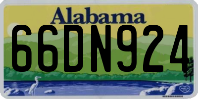 AL license plate 66DN924