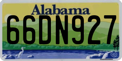 AL license plate 66DN927