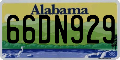 AL license plate 66DN929