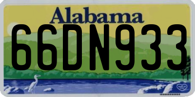 AL license plate 66DN933
