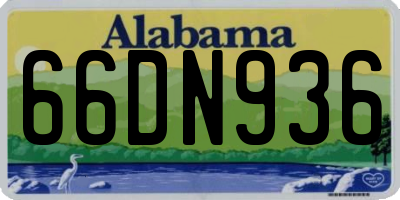 AL license plate 66DN936