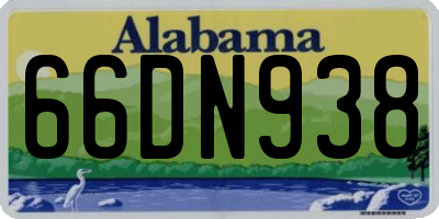 AL license plate 66DN938
