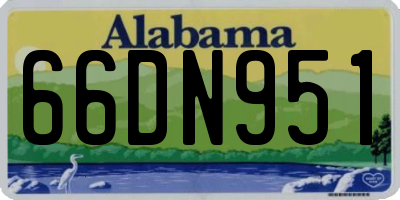 AL license plate 66DN951
