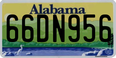 AL license plate 66DN956