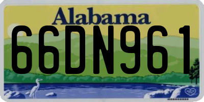 AL license plate 66DN961