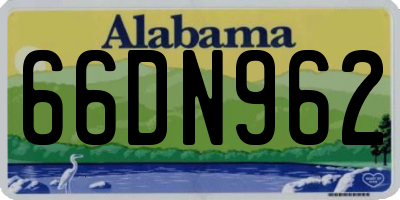 AL license plate 66DN962