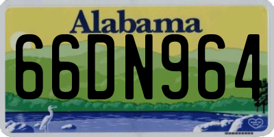 AL license plate 66DN964
