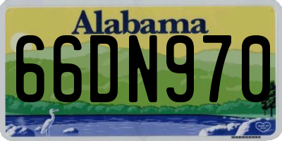 AL license plate 66DN970