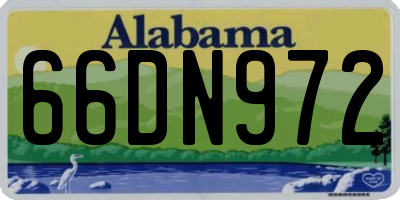 AL license plate 66DN972