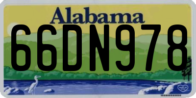 AL license plate 66DN978