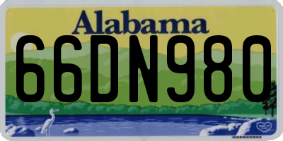 AL license plate 66DN980